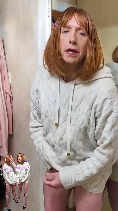 Stepmom I a White Hoodie Hanging About