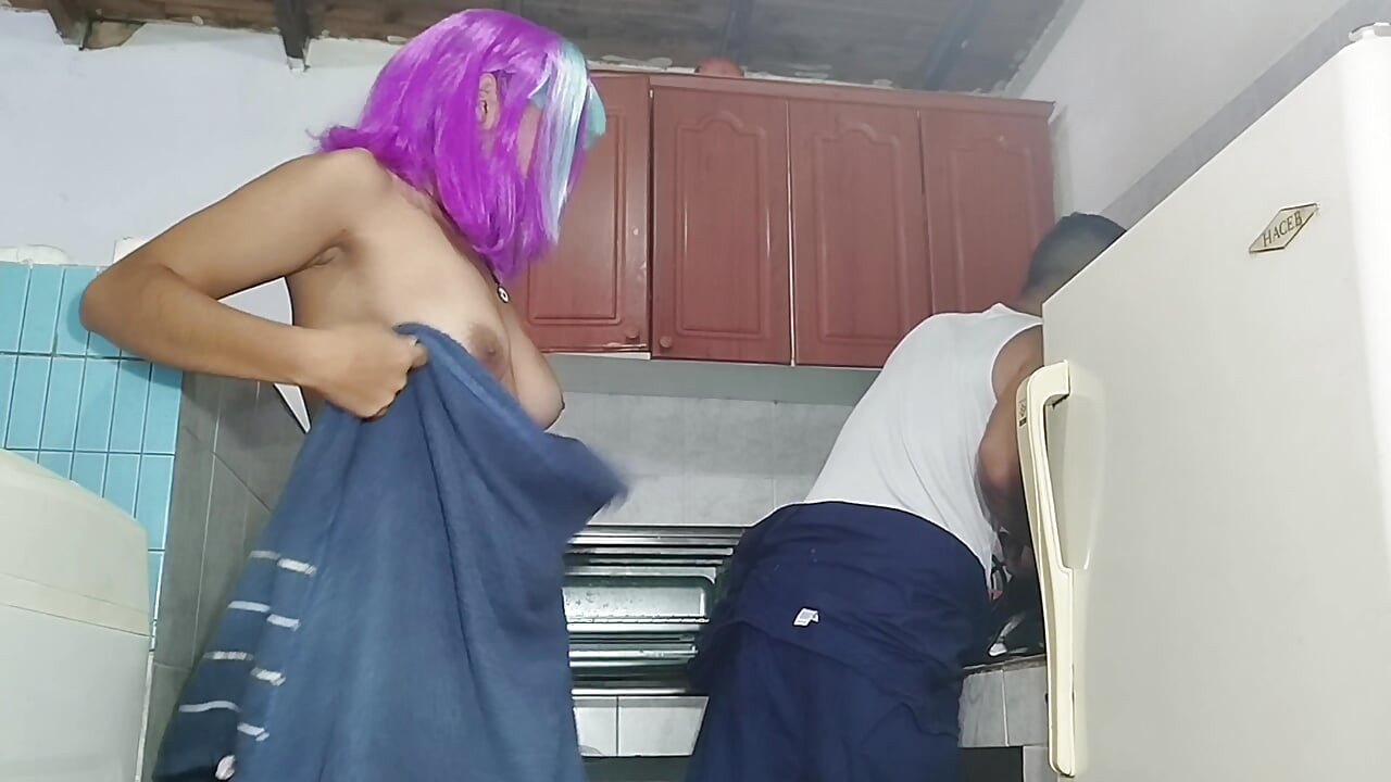 My sister-in-law plays a joke on the technician. She ends up him