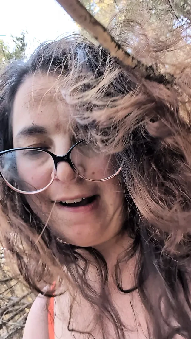 Just me alone in the woods having fun
