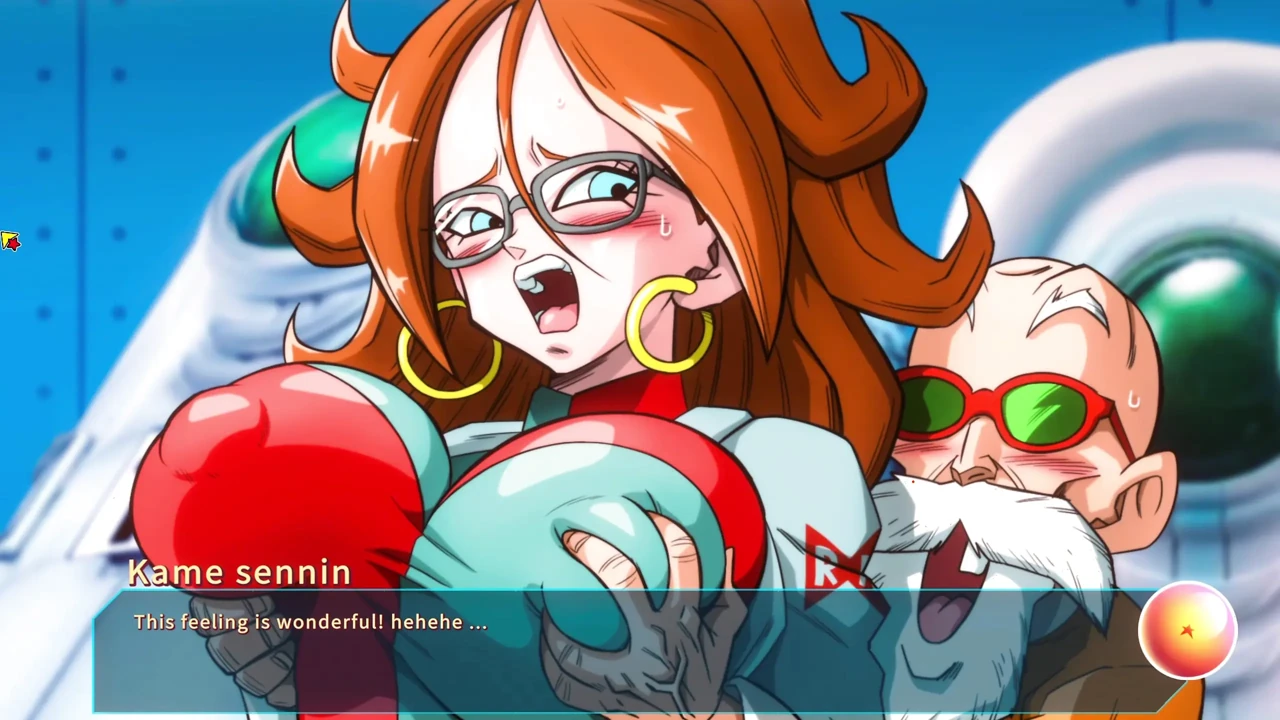 Kame Paradise Multiversex 3 - Roshi Playing With Android 21's Huge Tits