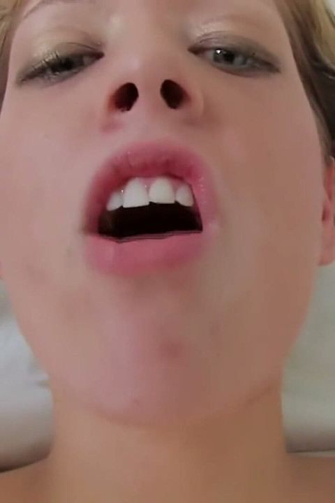 Slim Blonde Strokes, Sucks and Rides on White Sheets