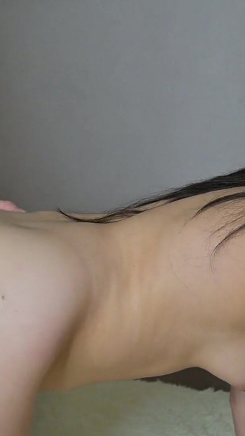Emotional moment from "Assjob turning into deep hard doggy fuck.Cute shy and petite teen Fiona Brandy teases dick with her"