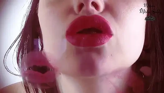 Sensual red kisses
