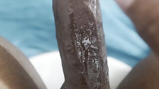 Stroking this BBC and cumming hard