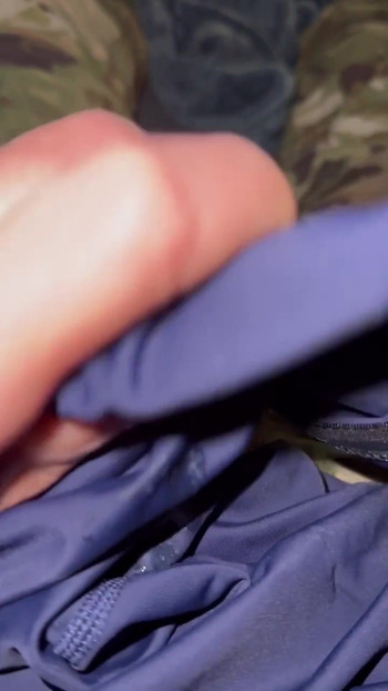 Emotional moment from "Army soldier shows his musky size 12 feet while jerking his hard cock in uniform"