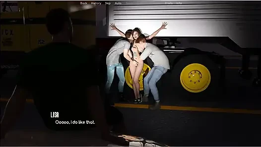 Istri cuckold yang layak hidup bersetubuh dengan sopir truk di jalan