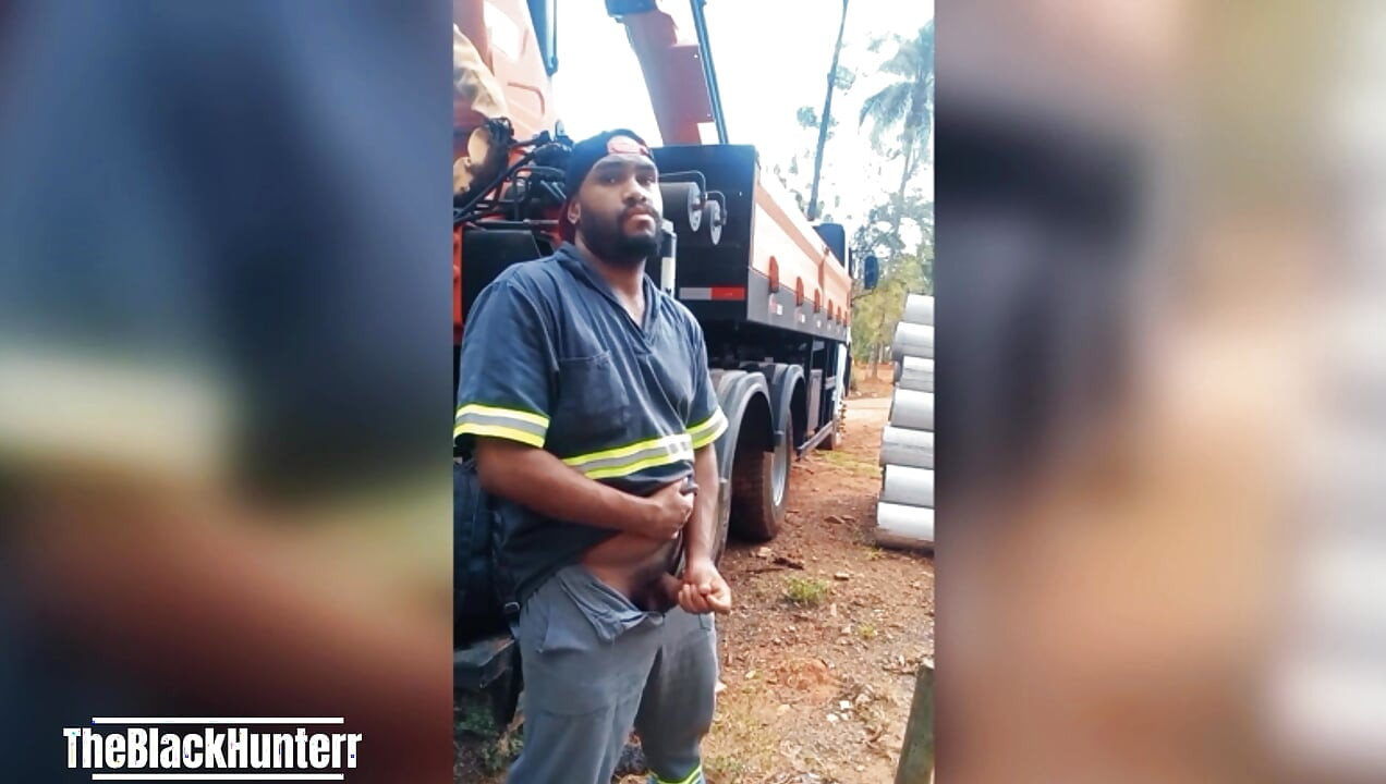Masturbating on the Construction Site behind the Truck