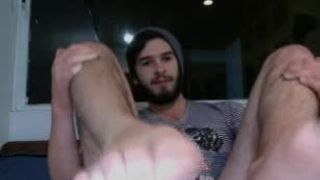 Straight guys feet on webcam #138