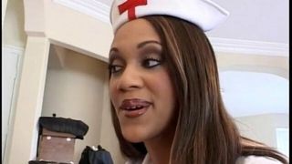 Nurse comes round to help a sick guy and they fuck hard