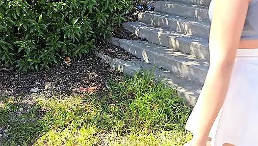 Neighbor On Roller Skates Has PUBLIC Sex In The Car