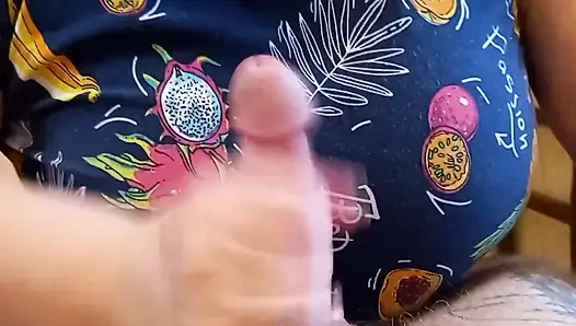 Blowjob und penis-masturbation von reifer fetter frau 5