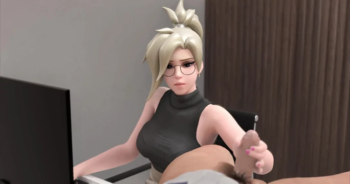 Mercy Secretary - Blonde Character Get Fucked At Work ( Simulator )