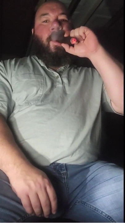 Stunning moment from "Just havin a cigar in the shop during a thunder storm"