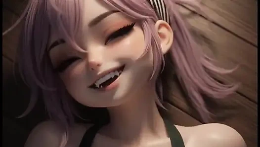 Горячая сексуальная крошечная Barista ждет своего клиента, мастурбирует