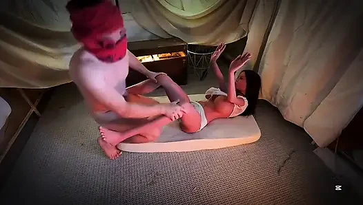 Real Girl Vs. Expensive Doll Dude Trained Hard with Sex Doll Before Fucked Real 18 Years Old Girl