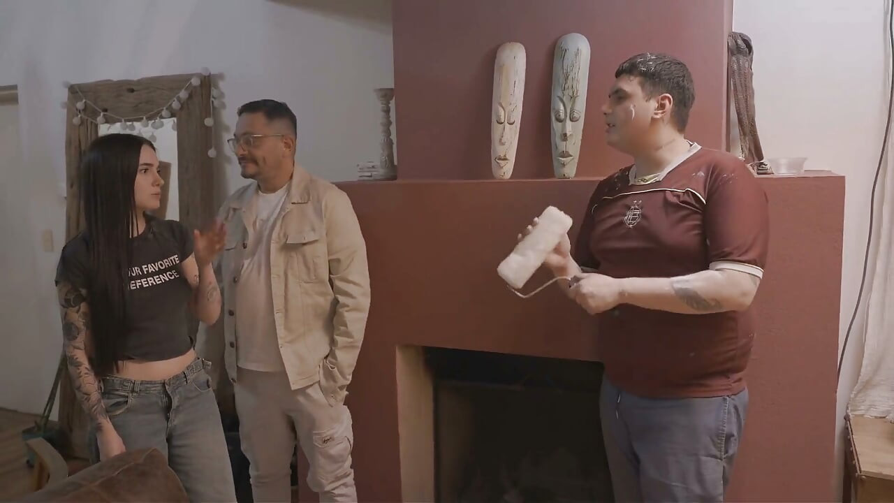 He Must Have a Huge Dick! the Painter Watches Chavita Getting Fucked by Her Sugar Stepdaddy