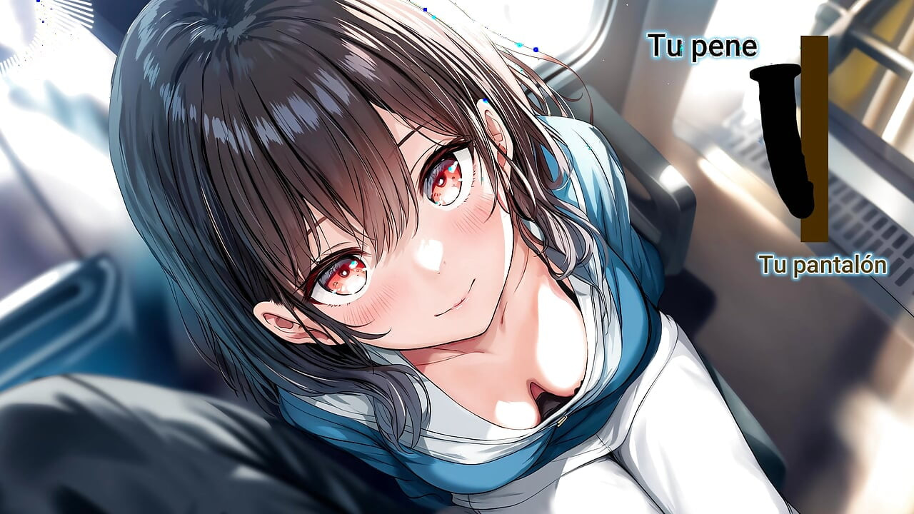 Spanish Hentai JOI - Naughty onanerer deg på det japanske toget.