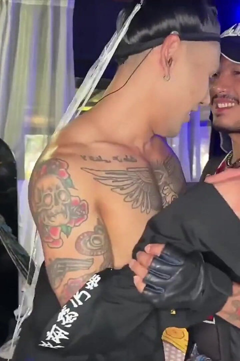 Inked Asian Damian Dragon Fulfills His Passionate Cravings in Group Sex