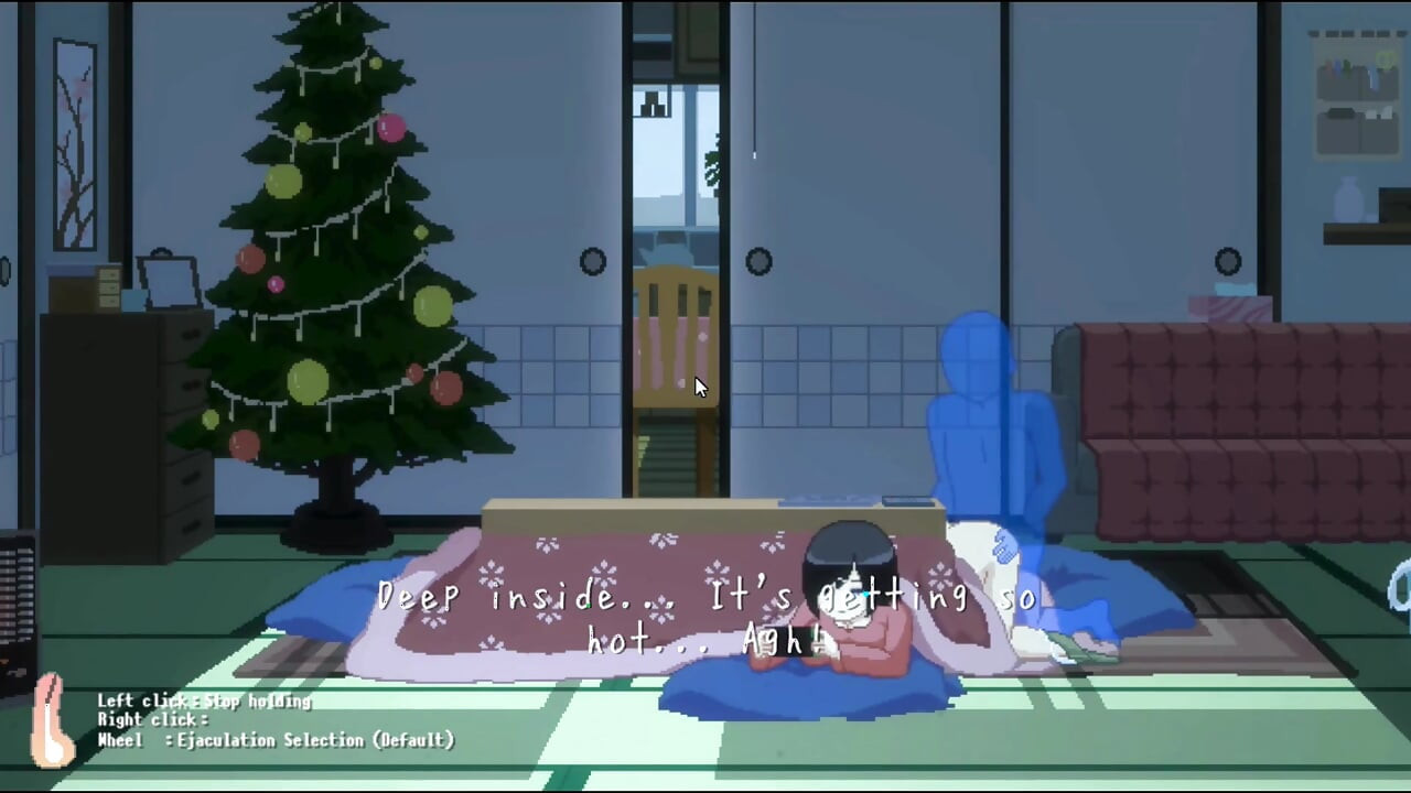 Hentai game - żona z wielkimi cyckami uprawia ostry seks w domu