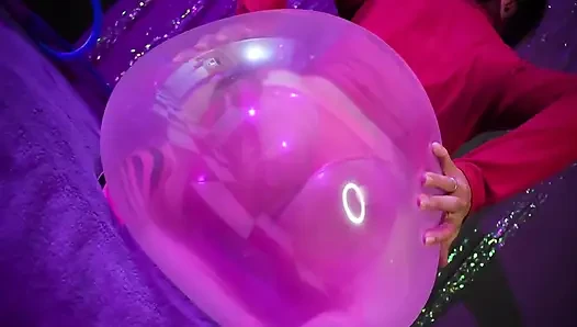 Inflate and Riding Deflation Pink Wubble Ball - Round 1 - Bunny Looner