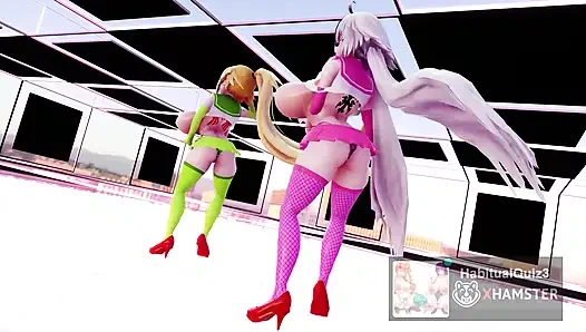Mmd r18 FGO MMD Dua Jeannes memerankan gadis paranoid dengan ponsel hentai 3d milf ahegao