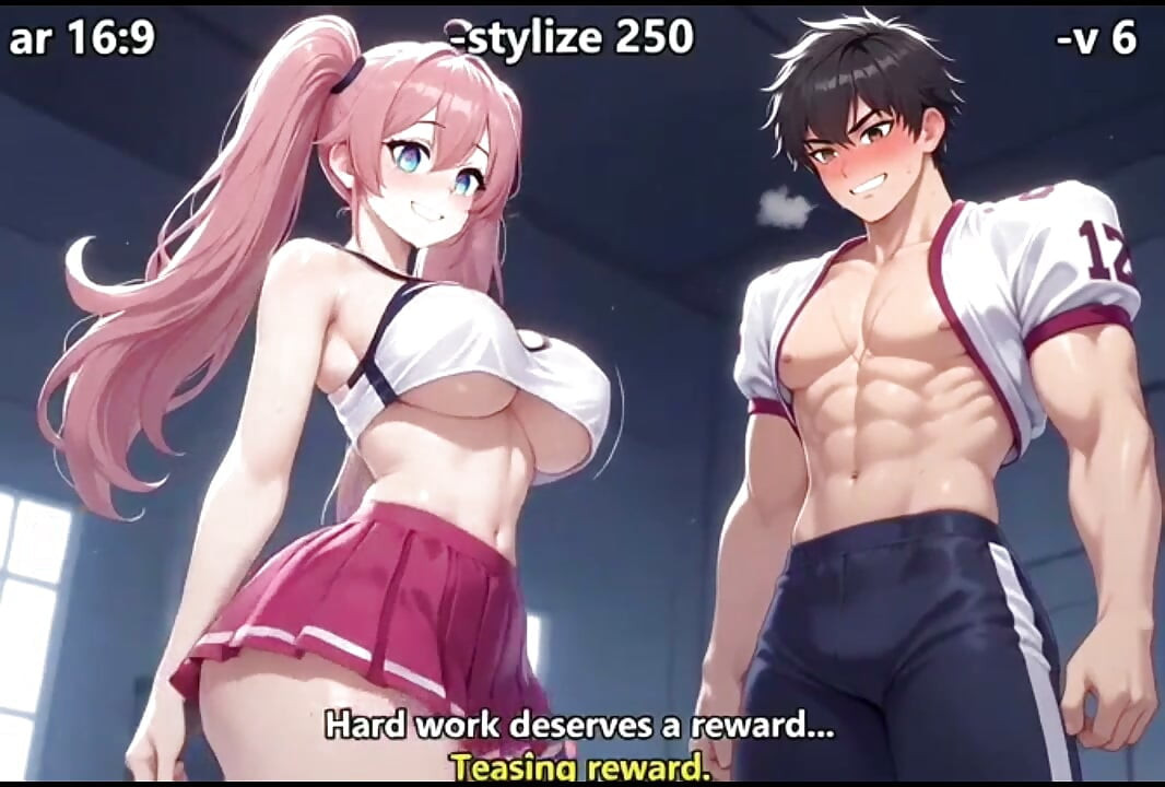 After big game sexy college cheerleader give fucking reward to captain animation