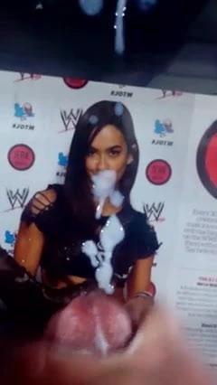 WWE AJ Lee Cum Tribute #9