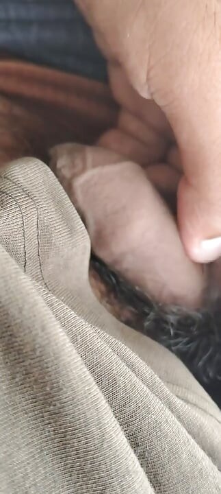 Men giving then showing his private chammy - Small dick