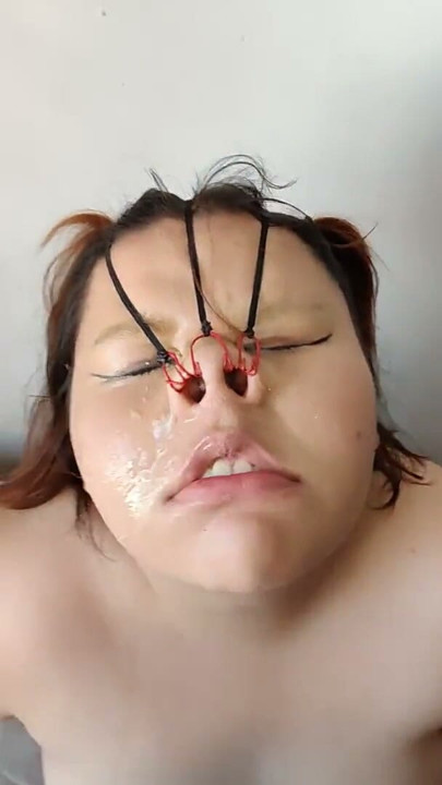 Chubby pig is subdued by her man and receives a dick deep down her throat | Clip 2
