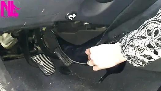 Pedal Pumping and Unzipping My Black Leather High Heeled Boots