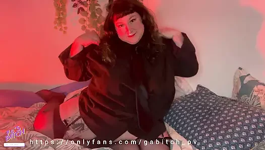 Bbw fucks herself on dildo in your shirt