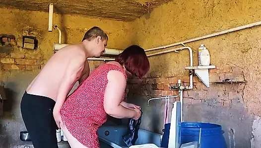 I fucked a village whore right in the barn where she was doing laundry