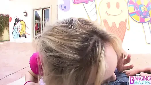 Hardcore Saliva Deepthroat For Lilyla Beau And Kalina Ryu