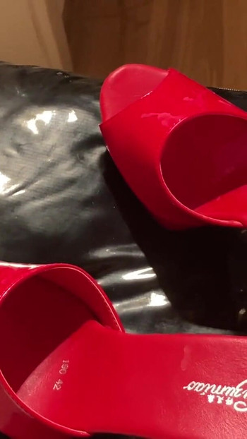Must-share moment from "Cum on Red High Heel Mules 1"