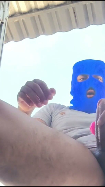 Masked moaning and cumming liters of horniness | Clip 1