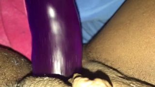 Caramel purple dildo