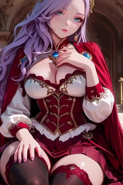 The Purple Queen! Lazy Coronation on the Golden Throne, Red & White Haute Couture Is Insane!