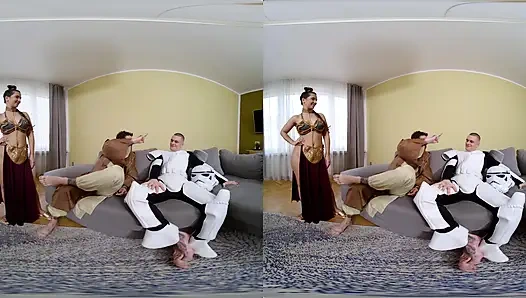 Comic-con'dan önce inek yıldız savaşları cosplay üçlü seks - vr
