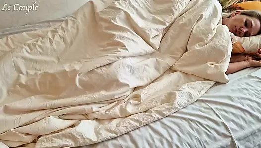 Real amateur couple morning sex - husband wakes up wife when he starts fuck her wet and slippery hole