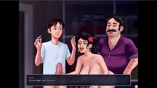 Summertime saga - Eva had her baby ... Johannes fucked Maria while tony was there