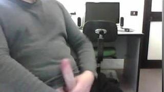 Dando semen en la webcam