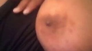 bbw ebony playing with her tits