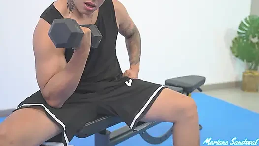 Petite Colombian MILF with Beautiful Tits Rides Her Fitness Trainer's Cock - Mariana Sandoval