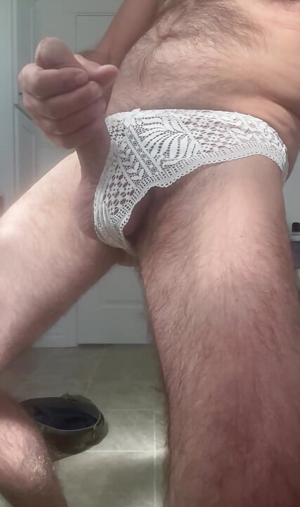 White lace  panties make me horny