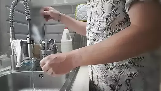 3 spoons in my dick doing the dishes wide side of course