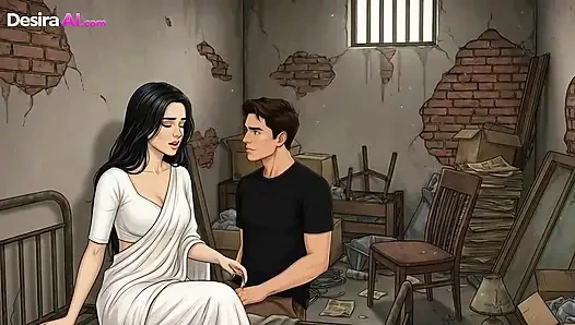 Jaya schmilzt in seinen armen und nimmt ihn in jedem langsamen stoß tief - KI erzeugt