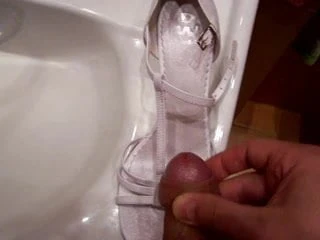 Cum on my wife's shoes