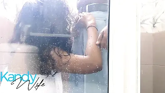 Sri lankan Blowjob in bathroom