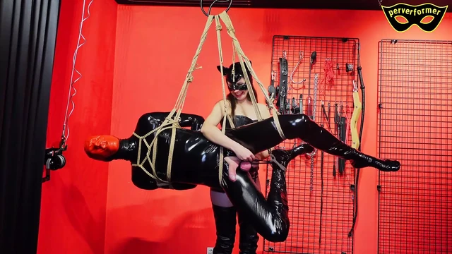 Slave in Suspension Gets CBT