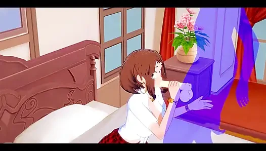 My Hero Academia Hentai - Uraraka Blowjob and Fucked - Japanese Asian Manga Anime Film Game Porn